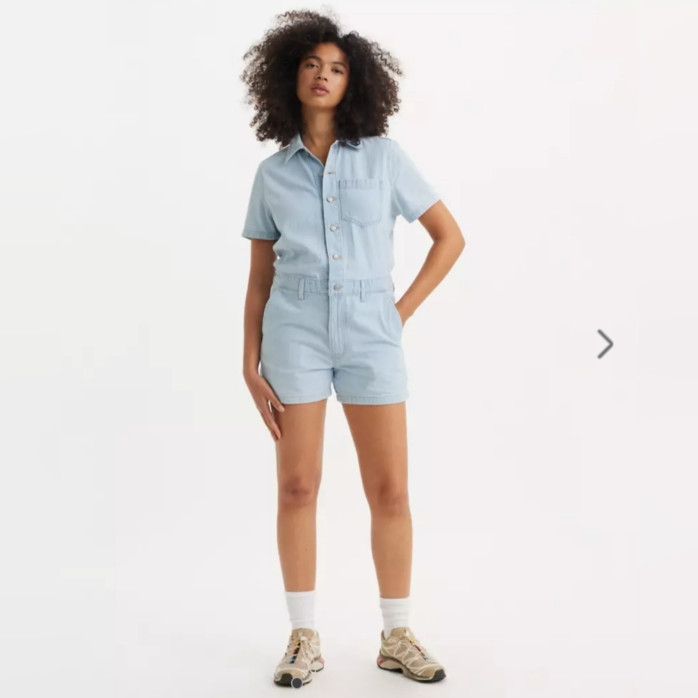 LEVI'S HERITAGE LIGHT BLUE DENIM ROMPER NWT